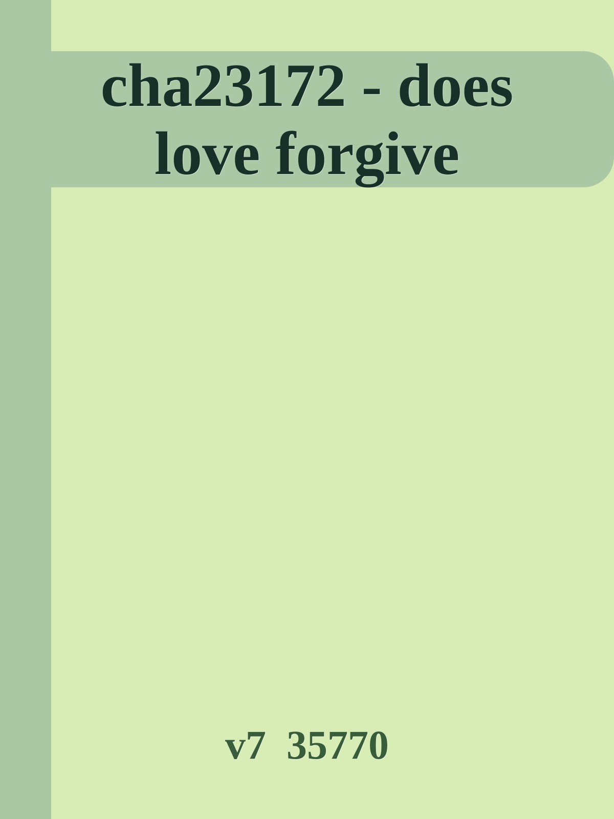 cha23172 - does love forgive