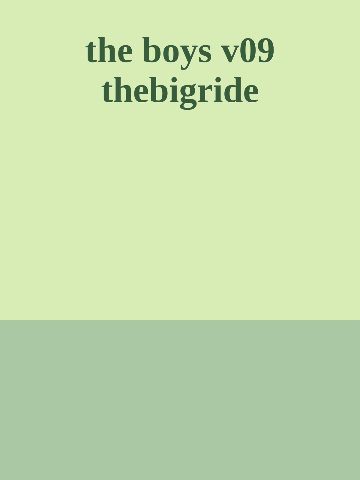 the boys v09 thebigride