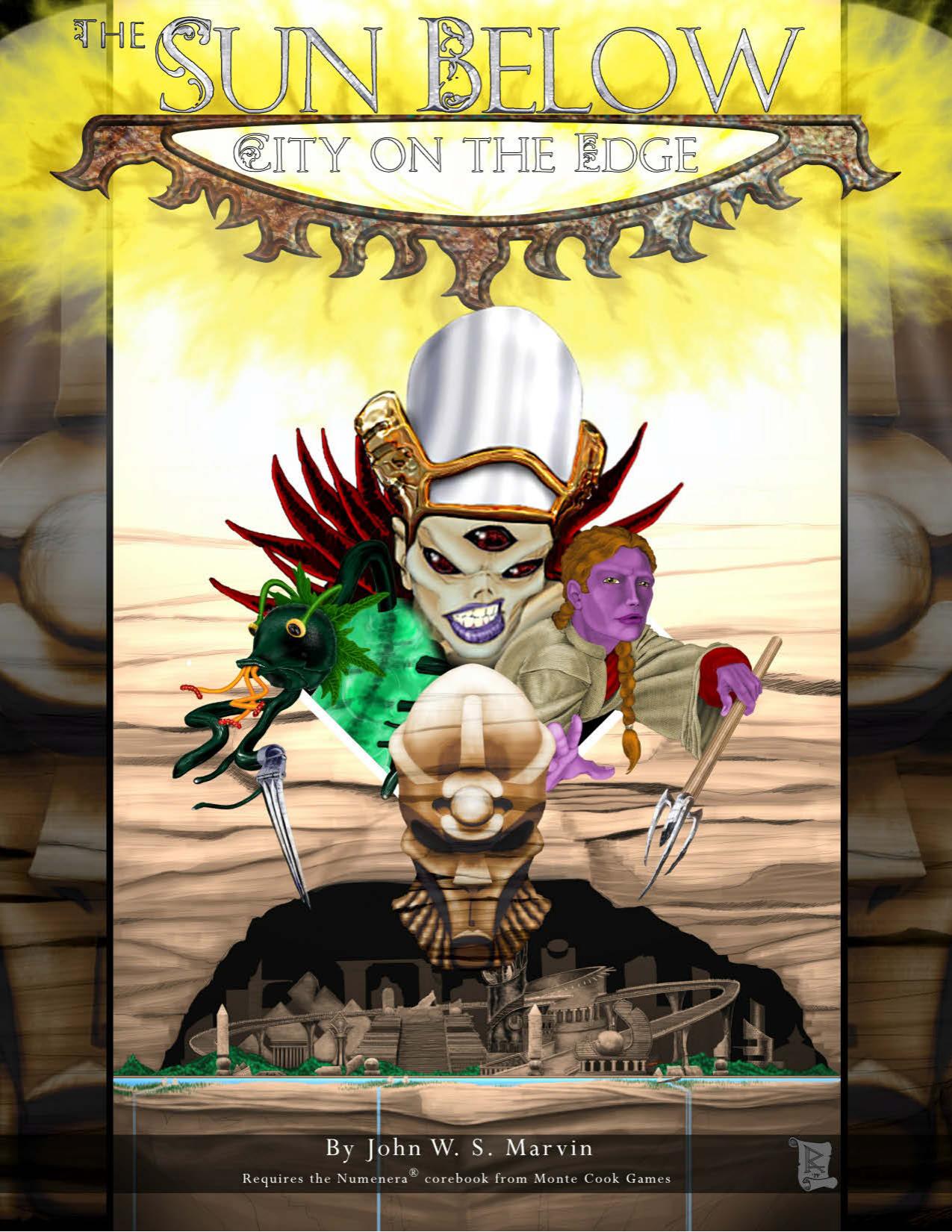 The Sun Below City on the Edge