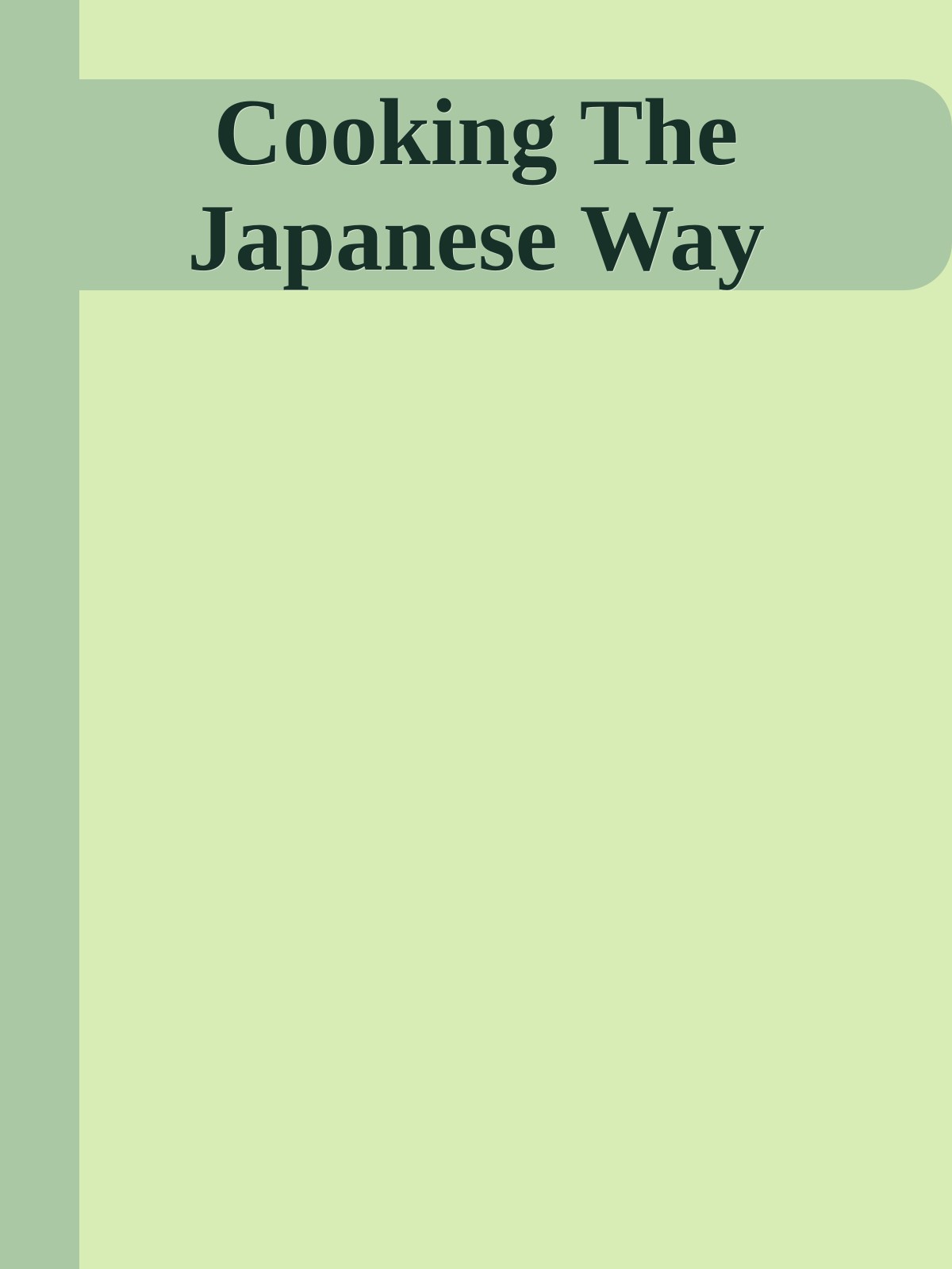 Cooking The Japanese Way