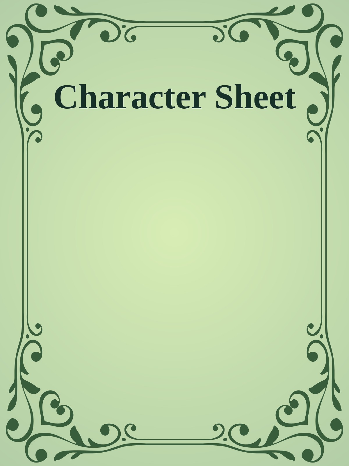 Character Sheet