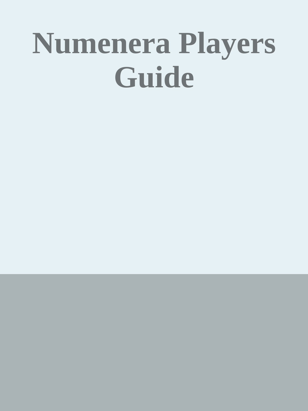 Numenera Players Guide