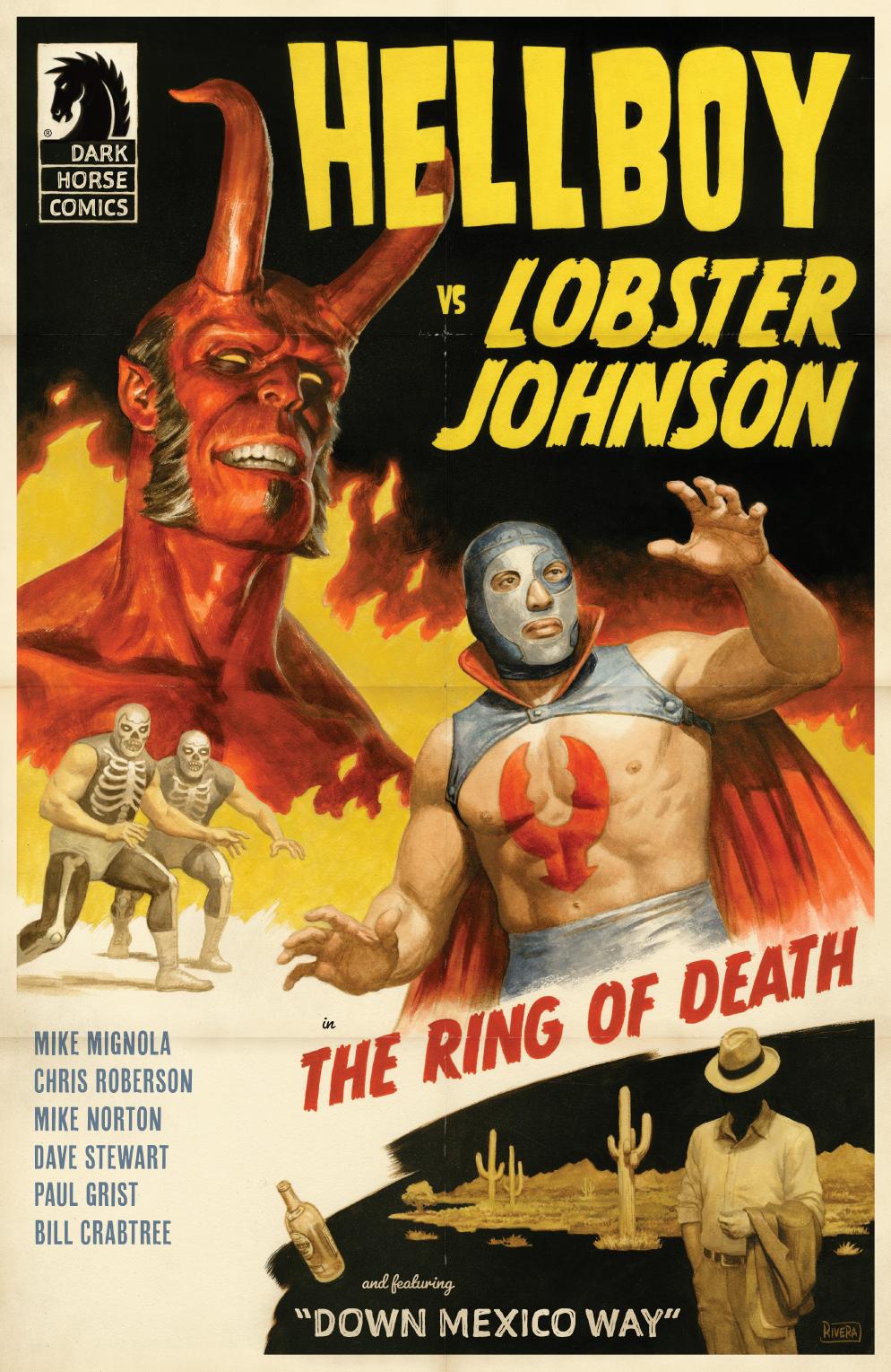 hellboyvslobsterjohnsonin theringofdeathone-shot