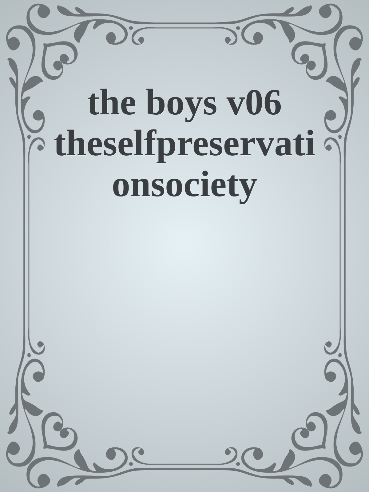 the boys v06 theselfpreservationsociety